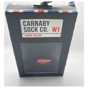 Carnaby Sock Co. London England Double Decker Bus Men's Socks 1 Pair Gift Box